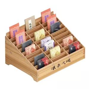 대나무 보관함 데스크탑 타로카드 수납 케이스 관리 보드