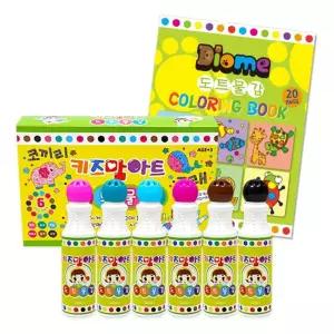 미술놀이 도트 물감 6색 (프렌즈 컬러링북 세트)유아 유아