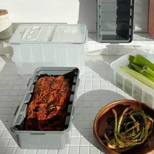 [골드스마일]칼내장 투명 밀폐 보관통 김치 용기 커팅 절단기 커터