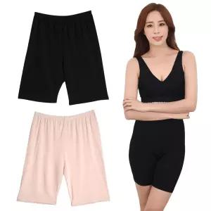 국산 빅사이즈속 여자 5부 인견바지 100 반여성쿨속바지 치마 바지 여름치마 흰색바지