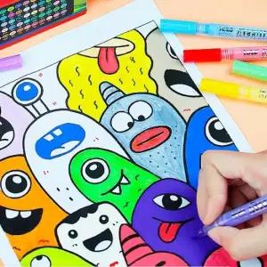 아크릴 마커펜 컬러 페인트펜 24색 페인트마카 페인트마커 보드마커 칠판마커 유리마커