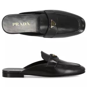 [프라다] 트라이앵글 1D766N 070 F0002 프라다 삼각 로고 여성 블로퍼 뮬