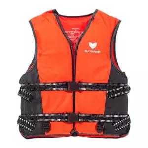 여름 물놀이 청소년 성인용 구명조끼(M) (오렌지+블랙) 워터파크 수영장 KC인증 이수영 이구명복 구명복 이