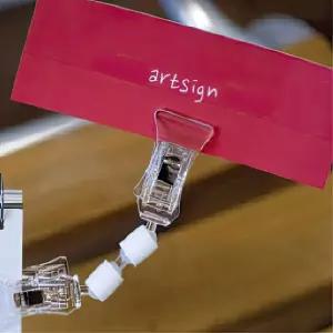 양쪽집게 메모 홀더 쇼클립 가격표 네임텍 꽂이 10P 상품 안내 택POP 네임택