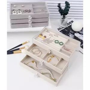 보석함 주얼리 진열대 약세사리 보관 3단 케이스시계 목걸이 반지 쥬보관 박스 쥬박스 쥬케이스 악세 쥬함