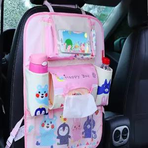 차량 뒷좌석 다용도수납 포켓 정리함(프렌즈 핑크) 틈포켓 틈새 도함 뒷자리 등받이