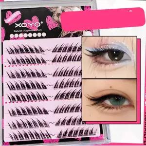 여성 인조 붙이는 예쁜 속눈썹 8줄여우 풀핀셋포함펌 연장 글루 재료 전문가 손연장 일회용 인형