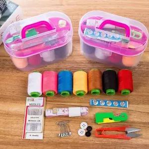 [콩심팥심]휴대용 재봉바늘 실세트 바느질용품 정리함 쪽가위반지고리