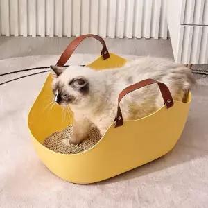 고양이 화장실 펫용품 키우기 반려동물 휴대용 손잡이 변기통 용품점 대형 물품 용품샵 추천 배변통 변판