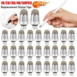 10 개 세트 터치 천 헤드 펜 액세서리 메쉬 섬유 팁 용량 성 스크린 스타일러스 펜용 M5x0.8 스레드