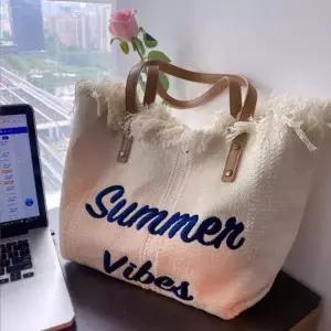 수술 자수 레터링 여성 숄더백 쇼퍼 에코백 섬머 토트백