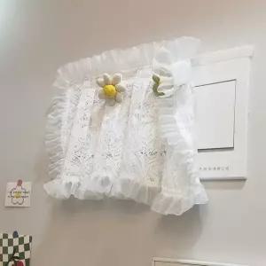 레이스 찍찍이 두꺼비집 가림막 장식 가리개 30x30cm커튼 가림천 붙이는 주방 창문 작은 거실커텐 분전함커