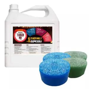 (VA) 비바크린 기름때싹 4L + 유니블럭 4개 제거 찌든 오븐크리너 그릴 후드 막힌배수구 소변기 요석 탈취