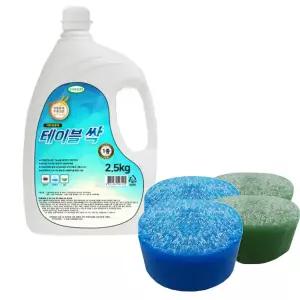 (VA) 비바크린 테이블싹 2.5L + 유니블럭 4개 식탁세정 기름때 싱크대 도마 칼 주방 전자렌지 소변기 탈취