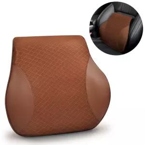 차량용 메모리폼 등쿠션 브라운 허리 받침대용허리 자동차등받이 용받침대 용등받이 용의자