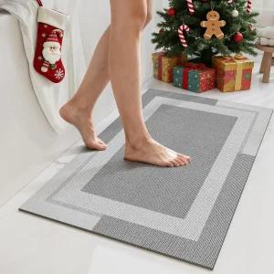 YDKGL 미끄럼 방지 목욕 매트 고무 백킹 초박형 욕실 러그가 문 아래에 장착됨 바닥 욕조 샤워 싱크 이지