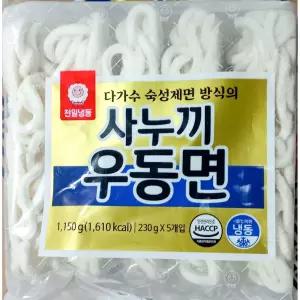 천일식품 사누끼 우동면 230g x5입 1.15kg X6 면류 업소용 용냉동 즉석조리 사리 사면 사우동 우동