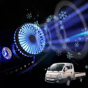 포터 차량용 송풍구 호환 선풍기 시즌3구 구형 USB포트 미니 휴대용 용선풍기 자동차 용에어서큘레이터 LED