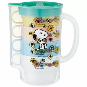 스누피 피크닉 4단컵물통세트 620140컬러 주방물 물잔 플라스틱 캐릭터상품