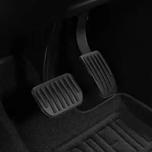 Teledsn 풋 페달 패드 세트 자동 알루미늄 커버 미끄럼 방지 성능 액세서리 자동차 브레이크 및 가속 모델