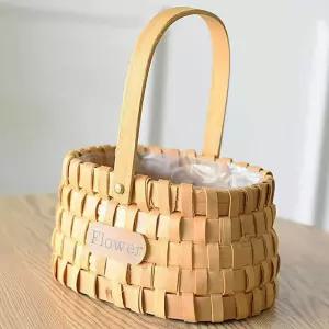 라탄 화분 바구니 꽃화분 책상용 인테리어용사무실미니화분 소품