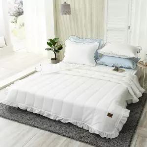 호텔식 프릴 냉감 여름 차렵이불 (싱글 퀸) 3색상 고시원 인견 부드러운패드 시원한잠자리 홑겹 쿨이 기숙