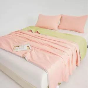 상큼한색상 조합 여름철 가볍고 시원한 쿨감 썸머이불잠잘오는 가벼운 린넨 차렵 땀흡수 냉장고 아이스실크