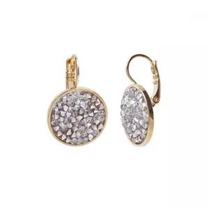 화이트 오스트리아 크리스탈 골드 원터치귀걸이