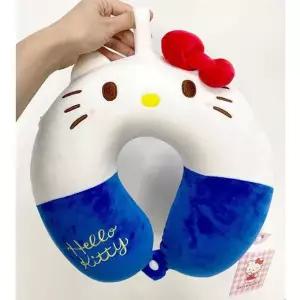 헬로키티 메모리폼 목베개 1P 커버분리 여행 휴대용 쿠션 차량 기내