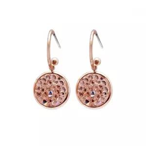 오스트리아 크리스탈 오스트리아정품 로즈골드 후프링 은침귀걸이