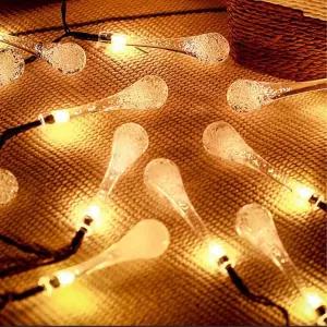 비타리토 태양광 LED 50구 5M 물방울 전구건전지 캠핑알 감성조명 앵두 장식 가랜드 커튼 트리