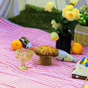 비비드 체크 방수돗자리 휴대용 매트나들이 바캉스 비치 소풍 야외 야외용 접이식 용매트 캠핑 폴딩 피크닉