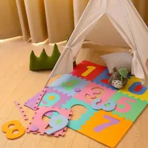 숫자 퍼즐 매트 10P 바닥 유치원 안전체육관매트 체조 조립 거실 놀이방 아기 반려견 어린이집 유아 식매트