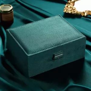 2층 잠금 기능 벨펫 악세사리 보석 정리함귀걸이 시계보관케이스 반지 목걸이 소품 패션 화장품 미니함 트