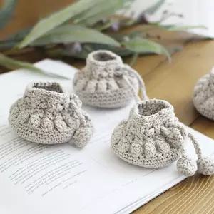 뜨개 니트 의자발 커버 4P세트 (그레이)식탁인테리어 주방 자수 의자 양말 소음방지 방지캡 다리 발캡 패드