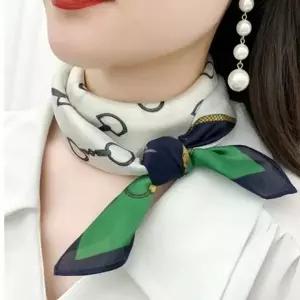 쁘띠명품 스카프 사각 70x70cm 실크 비스코스 (KYR-WF0E0D9)