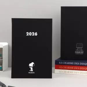 피너츠 스누피 2026 월간 다이어리 가죽 디지인노트 업무 만년 인조 예쁜