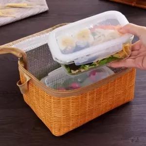 ( )라탄 패턴 디자인 보온 보냉백 보냉가방 아이스백 도시락 피크닉 소풍 다용도 장바구니 런치 여행 가방