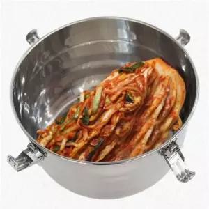스텐 김치통 원형 밀폐용기 냉장고 김치 26.5cm양념보관 된장 간장 젓갈 김장 밀폐 고추장