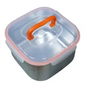 키친아트 스텐 김치보관통 밀폐용기 4.7L 냉장고음식 주방 보관 밀폐