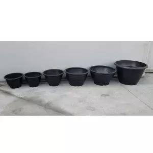 실속형 블루베리화분 600 원형 텃밭 원예 꽃화분 식물 미니 블랙 검정 심플 형화분