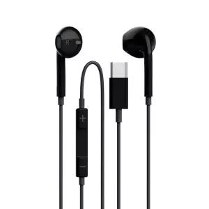 유선이어폰 C타입 이어핏 오픈형 (블랙) (종이패키지) 게임용 줄이어 컴퓨터 방송용 핸드 스마트 태블릿 노