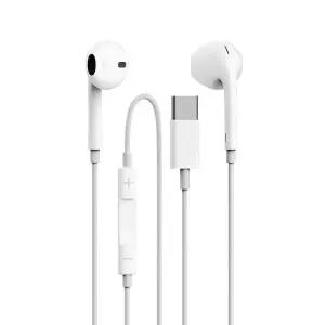 유선이어폰 C타입 이어핏 오픈형 (화이트) (종이패키지) 게임용 줄이어 컴퓨터 방송용 핸드 스마트 태블릿