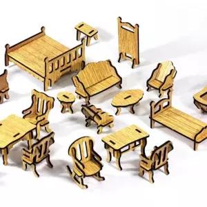(FS-01) 미니어쳐 가구 세트_1 SY440025 모형 어쳐 인테리어소품 만들기 어처만들기 입체만들기 DIY장식품