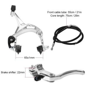 1세트 전면/후면 픽시 로드 자전거 브레이크 키트 사이드 풀 캘리퍼스 크루저 산악 세트와 호환 가능