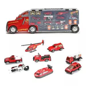 이앤오 캐리어 트럭세트 메탈다이캐스팅 미니카 20P(552233)키즈자동차 역할놀이 소꿉 작동완구 장난감 모