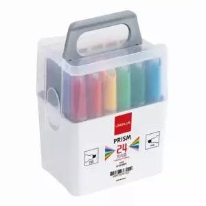 24색 컬러 유성 매직 세트 사각닙 마카 미술 수업굵은펜 굵은 표시용 학교준비물 마커