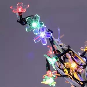 비타리토 태양광 LED 50구 플라워 전구 캠핑 트리장식LED조명 인테리어등 충전 이벤트 루프탑 LED줄 가렌드