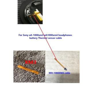 소니 호환  WH-1000XM3 헤드폰 용 기존 케이블 wh 1000xm3 배터리 열 센서