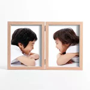 포토프레임 접이식 2단 액자(6x8) 스토리사진액자 6X8 인테리어 웨딩 베이비 돌사진 거실 분할 세트 소품